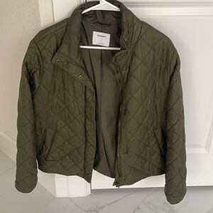 Old Navy Quilted Jacket in Olive Green